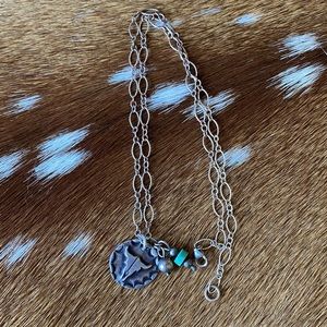 Spoiled Cowgirlz Sterling & Turquoise No Bull necklace